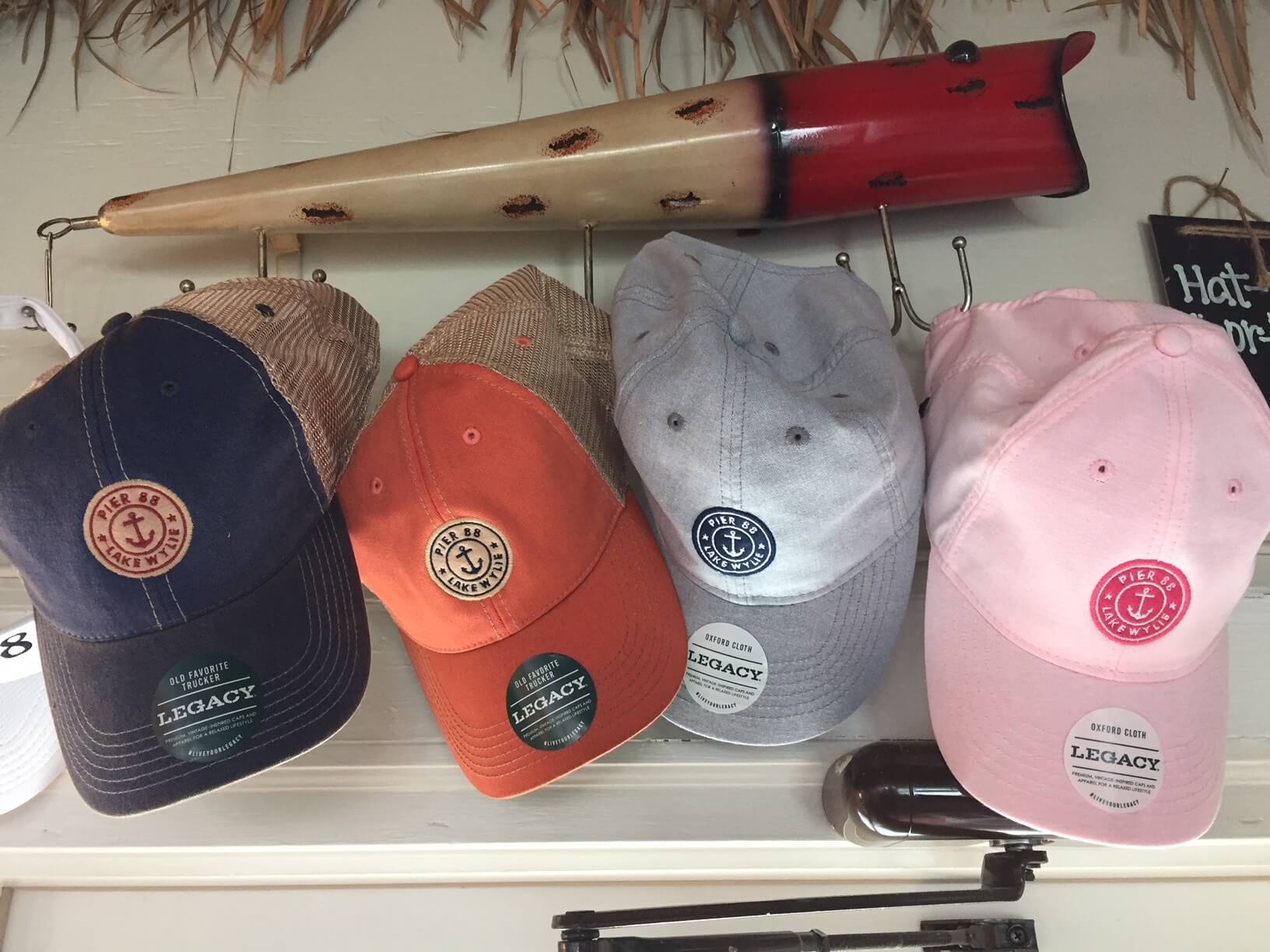 pier 88 lake wylie logo hats